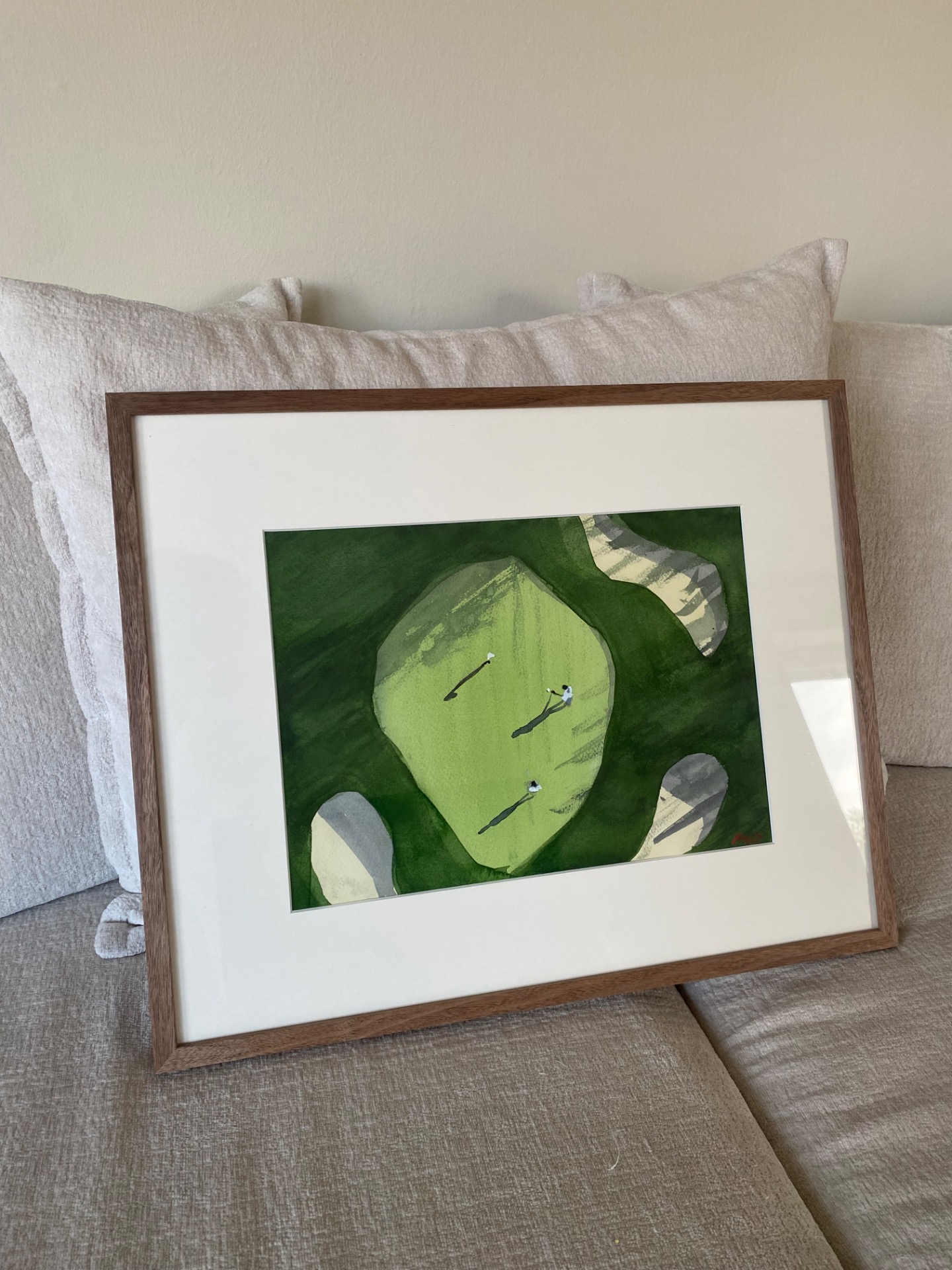 "För par" Akvarell på papper, inramad, 36 x 26cm, Signerat original - Pris: SÅLD